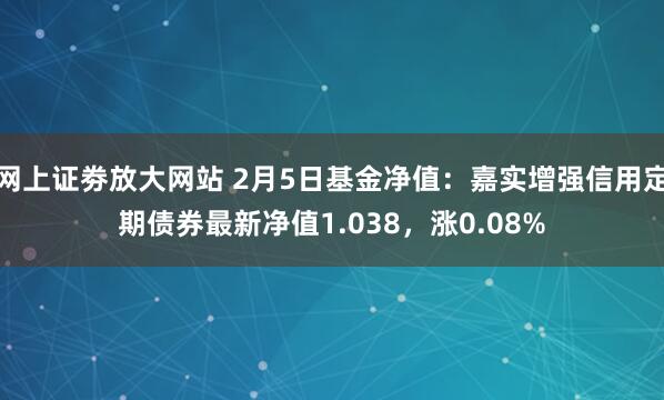 网上证劵放大网站 2月5日基金净值：嘉实增强信用定期债券最新净值1.038，涨0.08%